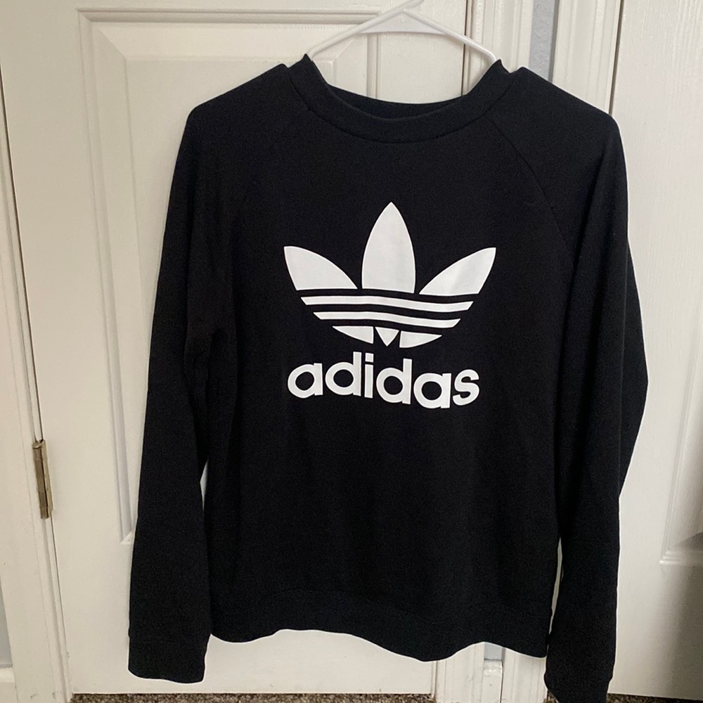 ADIDAS black crew sweatshirt